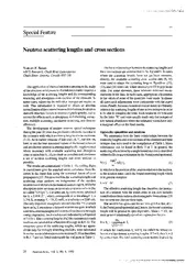 Special Feature Neutron scattering lengths and cross s