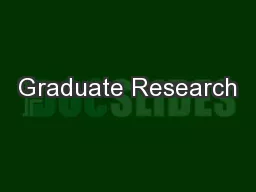 Graduate Research