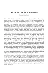 CRUSADING AS AN ACT OF LOVE