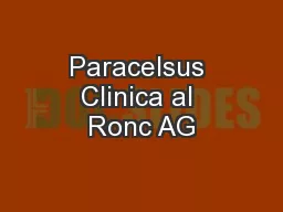 Paracelsus Clinica al Ronc AG