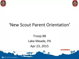 ‘New Scout Parent Orientation’