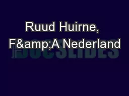 Ruud Huirne, F&A Nederland