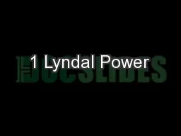 1 Lyndal Power