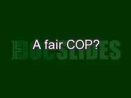 A fair COP?