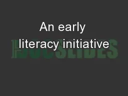 An early literacy initiative