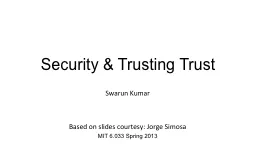 Security & Trusting Trust