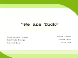 “We are Tuck”