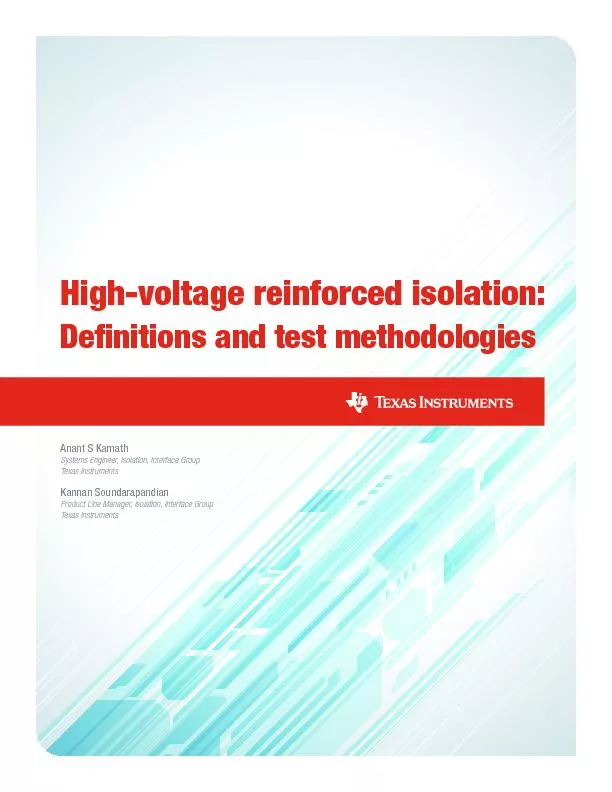 High-voltage reinforced isolation: