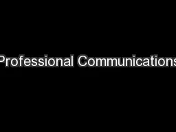 Professional Communications