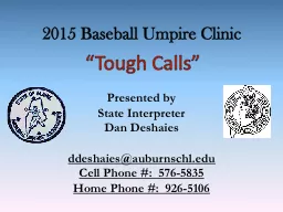 2015 Baseball Umpire Clinic