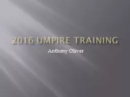 2016 Umpire Training