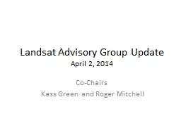 Landsat Advisory Group Update