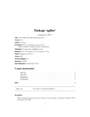 Package agRee February   Title Various Methods for Mea