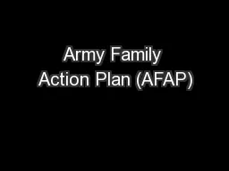 Army Family Action Plan (AFAP)