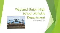 Wayland Union High School Athletic Department