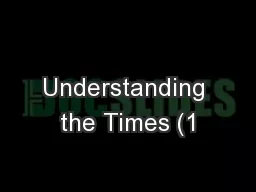 Understanding the Times (1