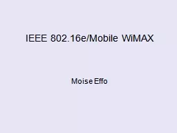 IEEE 802.16e/Mobile WiMAX