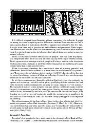 cult to speak about Jeremiah without comparing him to Isaiah. It migh