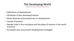 The Developing World
