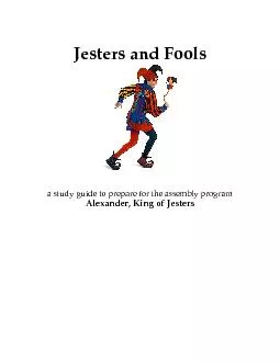 members.  One of the mostcommon qualities of jesters was that they wer