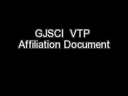 GJSCI  VTP Affiliation Document