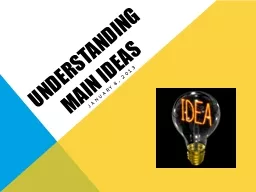 Understanding Main Ideas