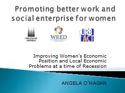 Promoting better work and social enterprise for women