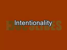 Intentionality