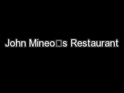 John Mineo’s Restaurant