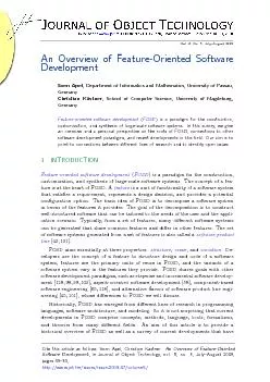 ANOVERVIEWOFFEATURE-ORIENTEDSOFTWAREDEVELOPMENT