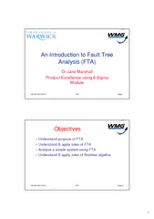 An Introduction to Fault Tree Analysis FTA Dr Jane Mar