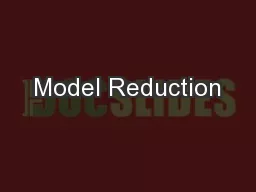 Model Reduction