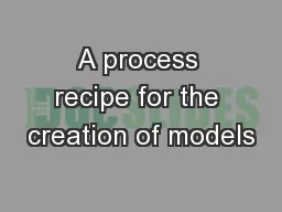 A process recipe for the creation of models
