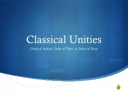 Classical Unities