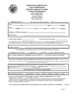 Employment Application for Court Administration 669 Washington Street