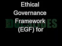 Ethical Governance Framework (EGF) for