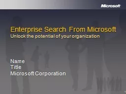 1 Enterprise Search From Microsoft