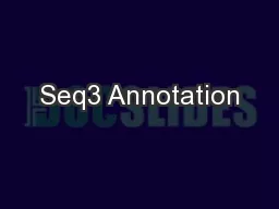 Seq3 Annotation