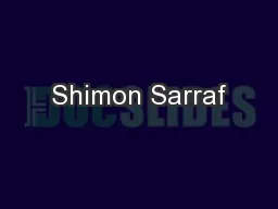 Shimon Sarraf