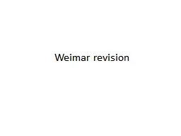 Weimar revision