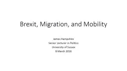Brexit, Migration, and Mobility