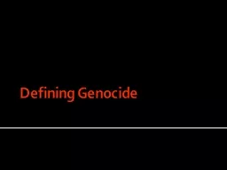 Defining Genocide