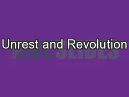 Unrest and Revolution