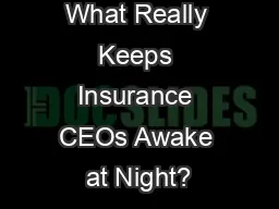 What Really Keeps Insurance CEOs Awake at Night?