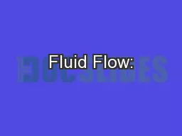 Fluid Flow: