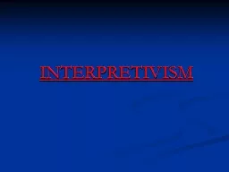 INTERPRETIVISM