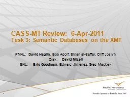 CASS-MT Review:  6-Apr-2011