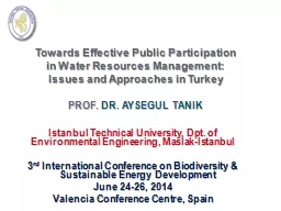Towards Effective Public Participation in Water Resources M