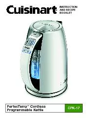 AND RECIPE PerfecTemp Cordless Programmable Kettle