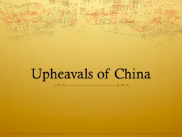 Upheavals of China